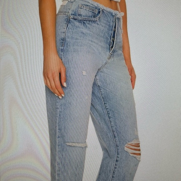 NWT Jonathan Simkhai Standard Zuri Mid Rise Boyfriend Jean. Size 29 - Picture 3 of 5